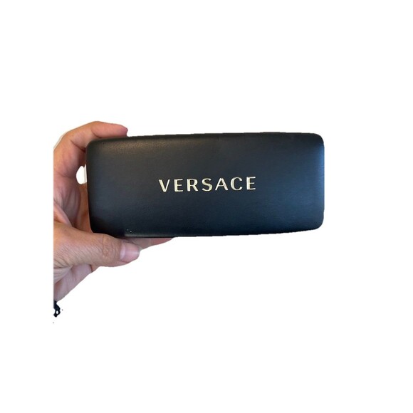 Versace Black Gold Sunglasses Eyeglasses Hard Clam Shell Case Only READ - Picture 2 of 9